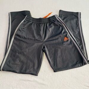 Adidas Kids Charcoal Joggers with Orange Logo